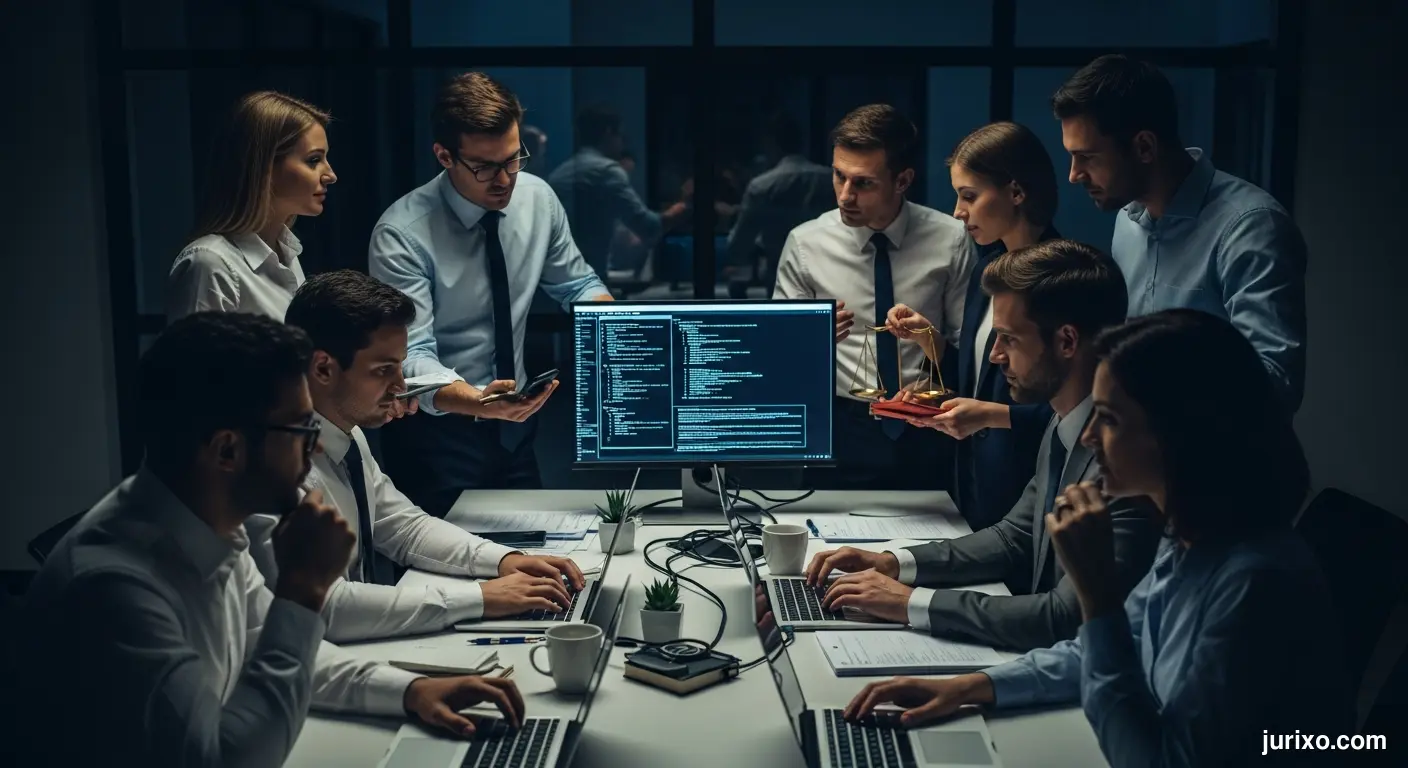 Corporate Illustration for Comprehensive Cyber Liability Insurance for Enterprise Data Breaches